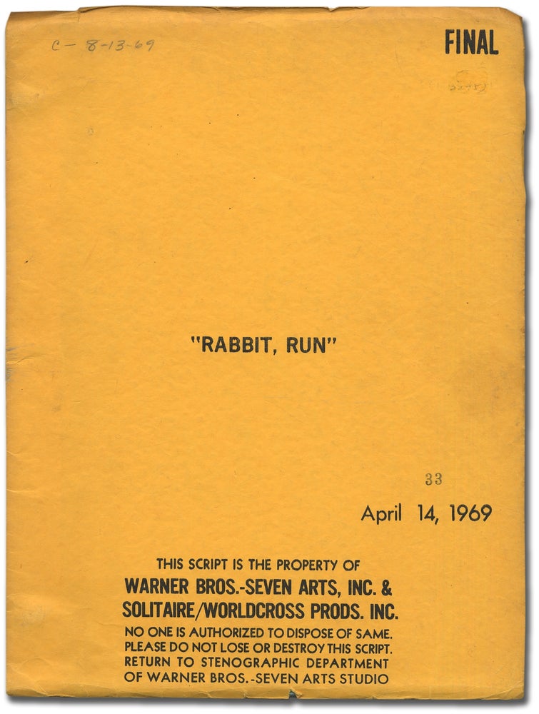 Item #312827 [Screenplay]: Rabbit, Run. John UPDIKE, Howard B. KREITSEK.