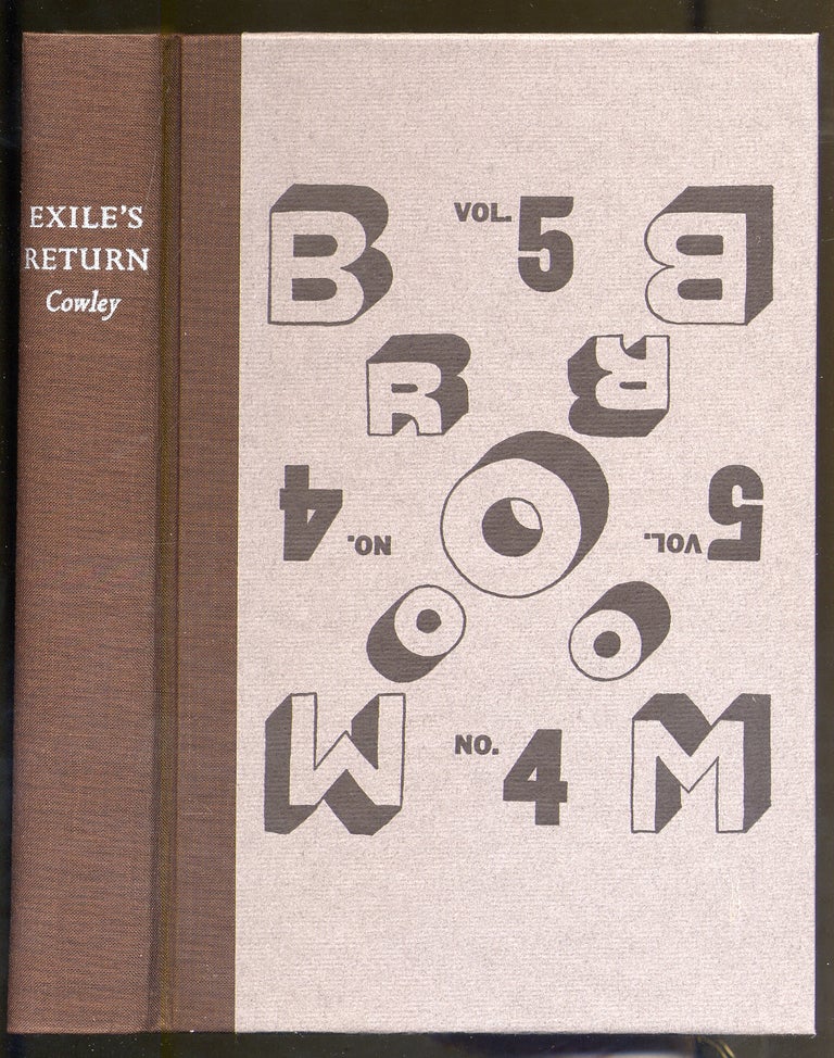 Item #313824 Exile's Return: A Literary Odyssey of the 1920's. Malcolm COWLEY.