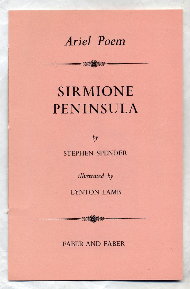 Item #313969 Sirmione Peninsula. Stephen SPENDER.
