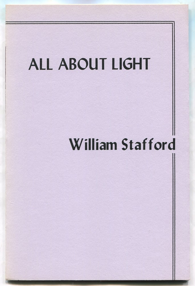 Item #315199 All About Light. William STAFFORD.