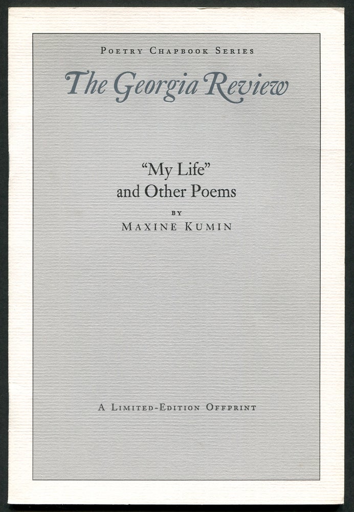 Item #315201 "My Life" and Other New Poems. Maxine KUMIN.