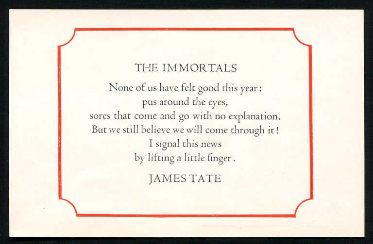 Item #315214 The Immortals. James TATE.