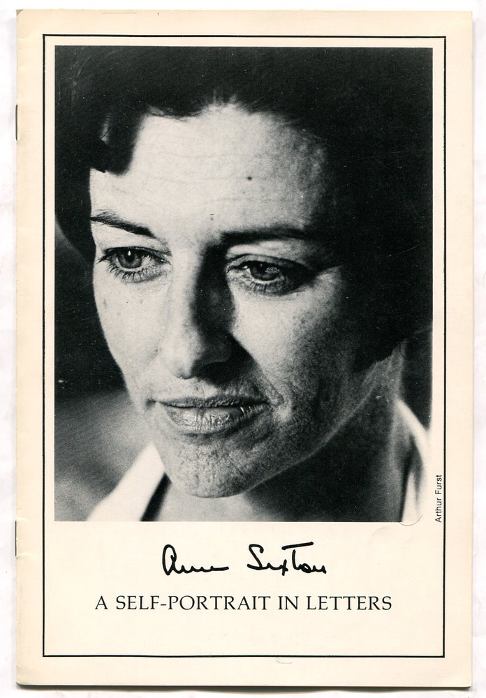 Item #315265 Anne Sexton: A Self-Portrait In Letters. Anne SEXTON.