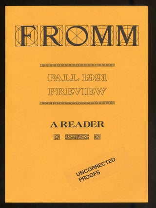 Item #315381 Fromm Fall 1991 Preview A Reader