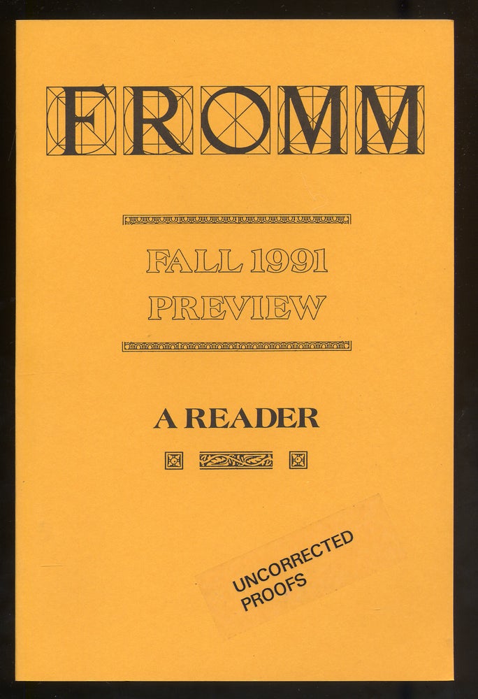 Item #315381 Fromm Fall 1991 Preview A Reader