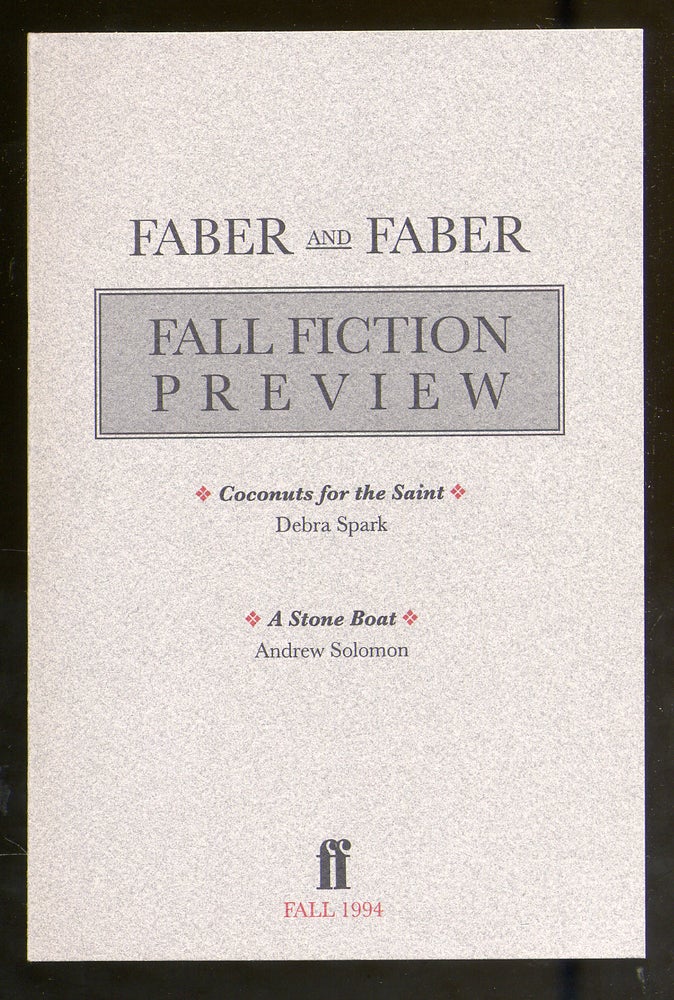 Item #315584 Faber and Faber Fall Fiction Preview 1994
