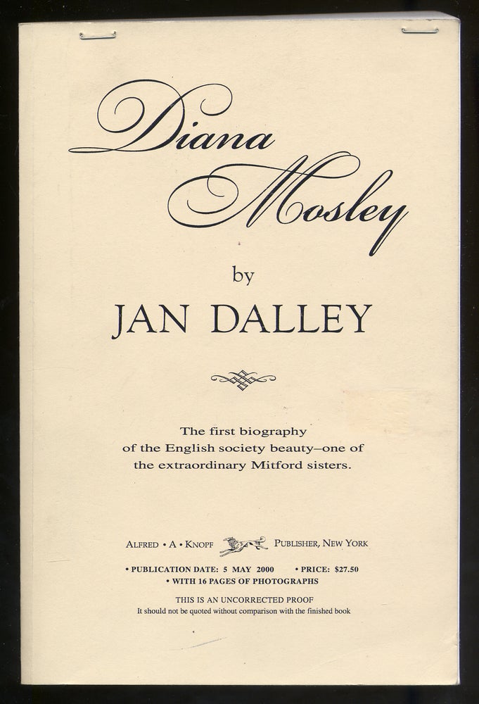 Item #315595 Diana Mosley. Jan DALLEY.