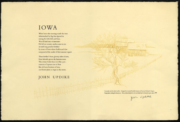 Item #316012 Iowa. John UPDIKE.