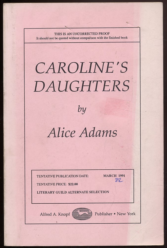 Item #316336 Caroline's Daughters. Alice ADAMS.