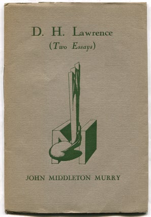 Item #316614 D.H. Lawrence (Two Essays). D. H. LAWRENCE, John Middleton MURRY