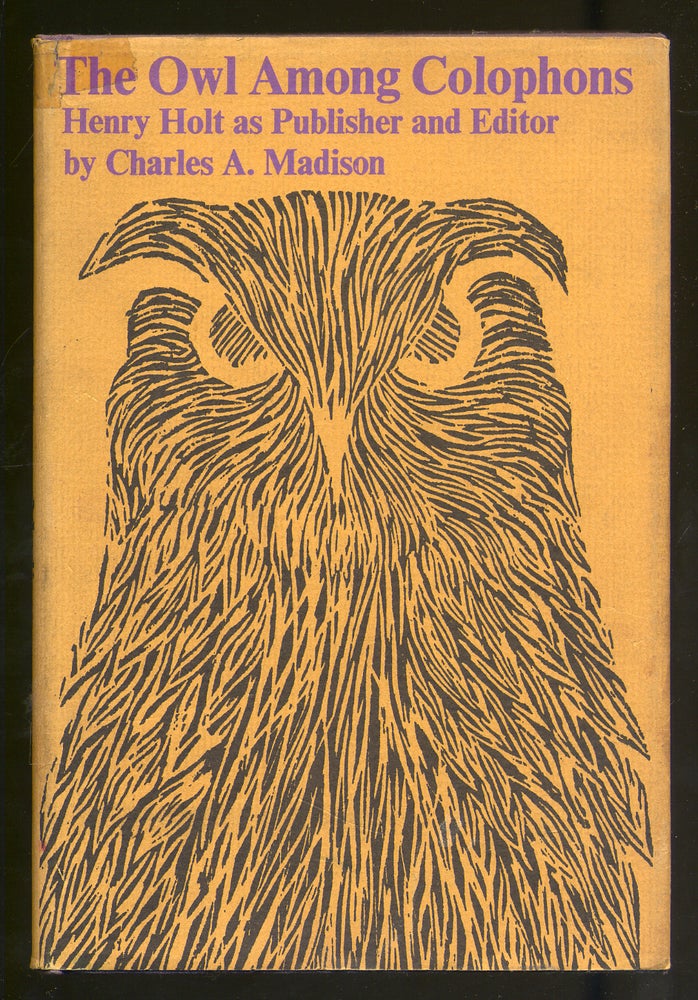 Item #317614 The Owl Among Colophons. Charles A. MADISON.