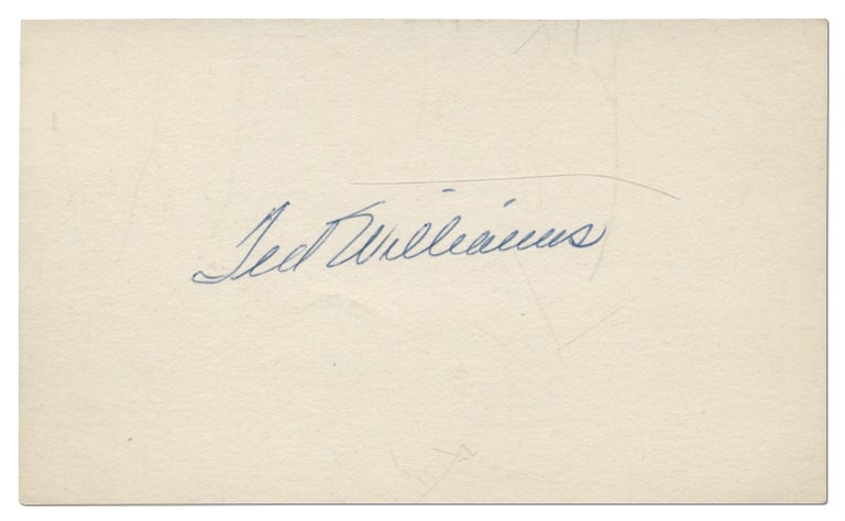 Item #318108 Signed Card. Ted WILLIAMS.