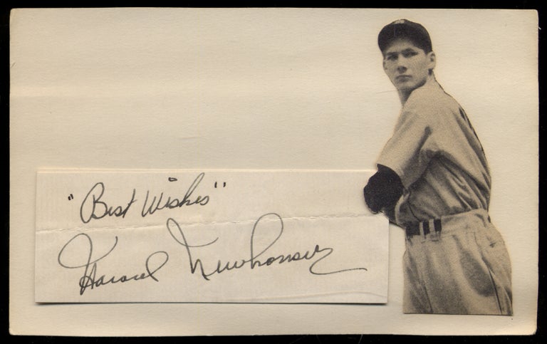 Item #318116 Signed Photograph on Card. Hal NEWHOUSER, Harold.