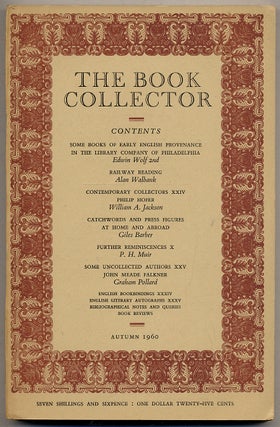 Item #318169 The Book Collector: Volume 9, No. 3, Autumn 1960. John HAYWARD, Ian Fleming