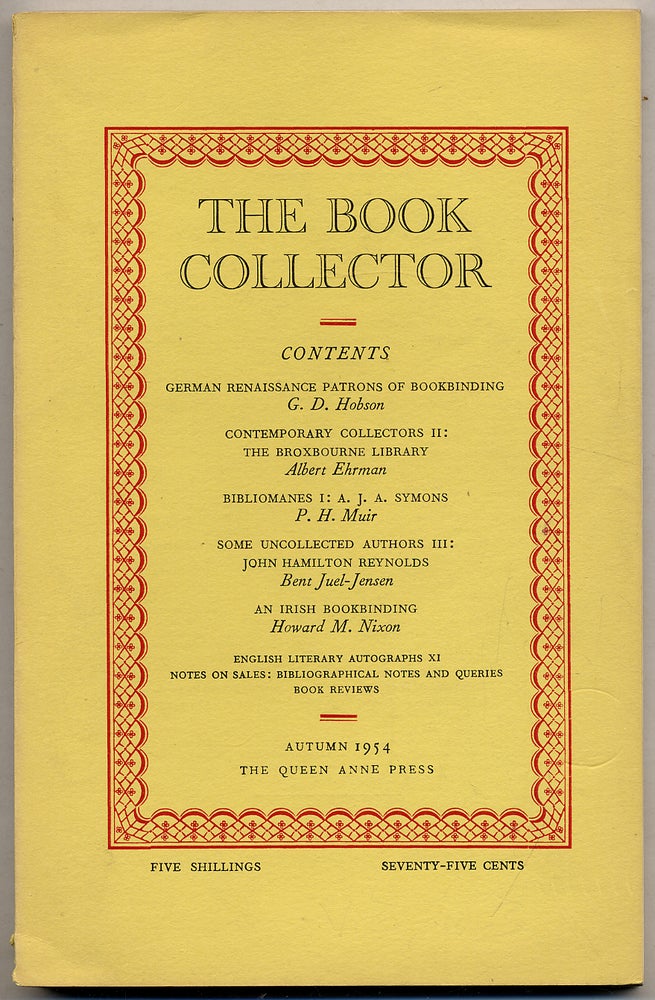 Item #318279 The Book Collector: Volume 3, No. 3, Autumn 1954. John HAYWARD, Ian Fleming.