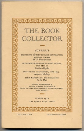 Item #318284 The Book Collector: Volume 3, No. 2, Summer 1954. Ian FLEMING, John Hayward