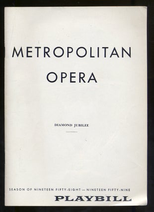 Item #318925 [Playbill]: Tosca, Opening Night, The Metropolitan Opera