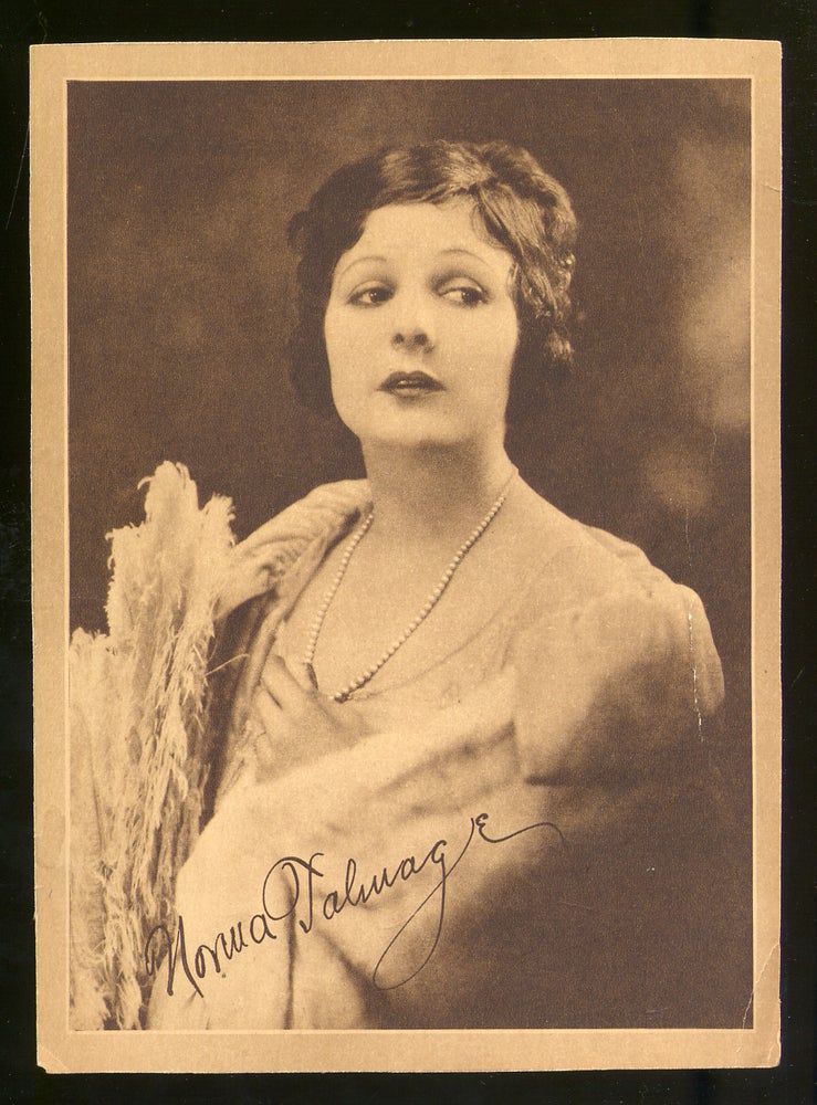 Item #319209 Photograph of Silent Movie Star Norma Talmage With A Fascimile of Her Signature