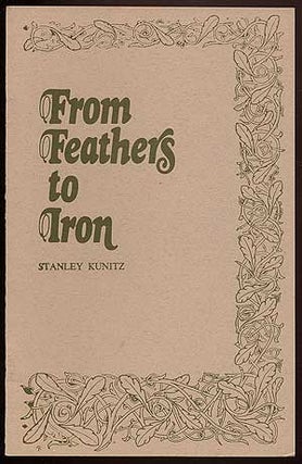 Item #320389 From Feathers to Iron: A Lecture Delivered at the Library of Congress, May 12, 1975,...