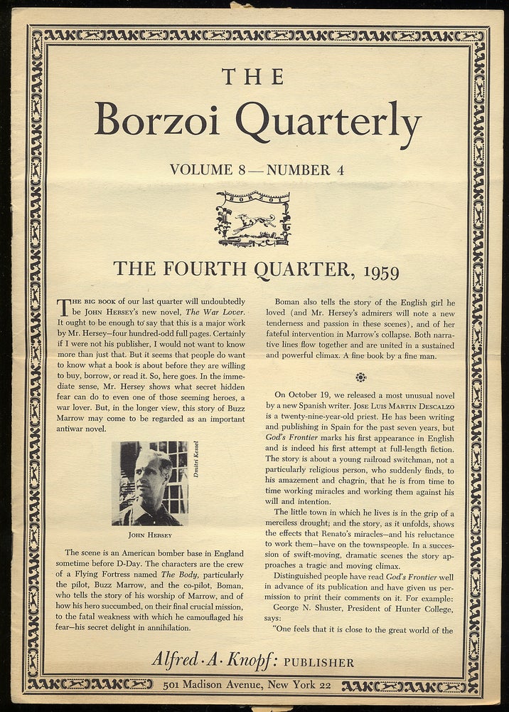 Item #320545 The Borzoi Quarterly: Volume 8, Number 4 The Fourth Quarter, 1959