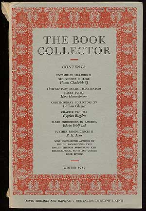 Item #320999 The Book Collector: Volume 6, No. 4, Winter 1957. Ian FLEMING, John Hayward.