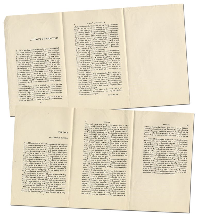 Item #321492 The Henry Miller Reader. Henry MILLER, Lawrence Durrell.