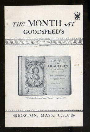Item #322008 The Month at Goodspeed's March 1935 Volume VI Number 7