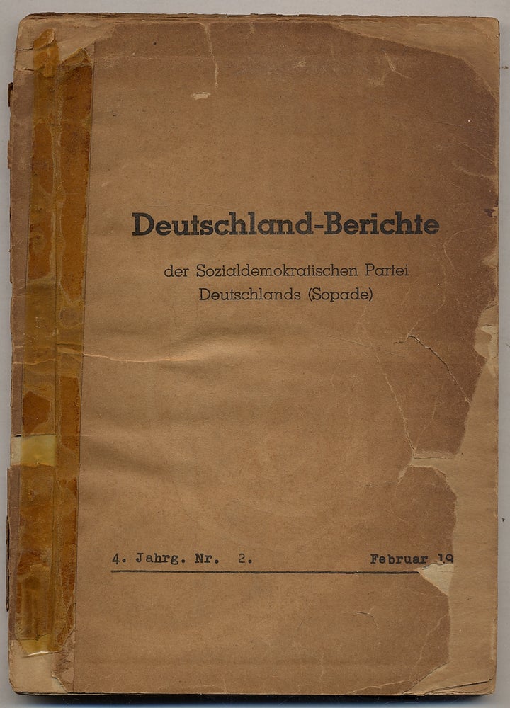 Item #322223 Deutschland Berichte, der Sozialdemokratischen Partei Deutschlands (Sopade): 4. Jahrg. Nr. 2, February 1937