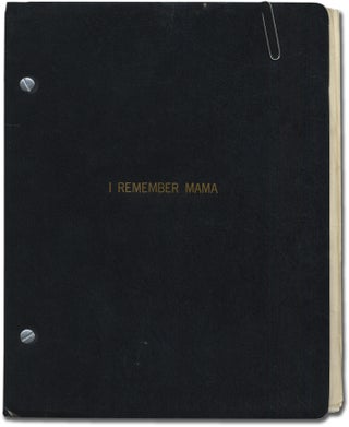 Item #322442 [Playscript]: I Remember Mama: The Musical. Richard RODGERS, Thomas MEEHAN