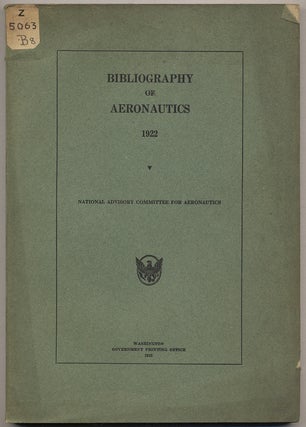 Item #322742 Bibliography of Aeronautics: 1922. Paul BROCKETT