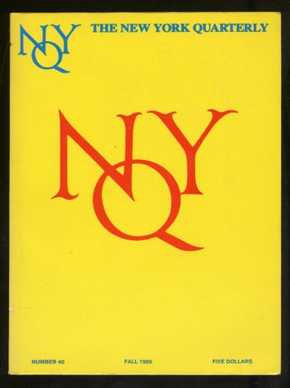 The New York Quarterly Number 40 Fall 1989. William PACKARD.