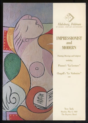 Item #325337 Impressionist and Modern Paintings, Drawings and Sculpture Including Picasso's "La...