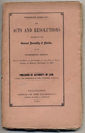 Item #326092 Fourteenth Session - 1865. The Acts and Resolutions Adopted by the General Assembly...
