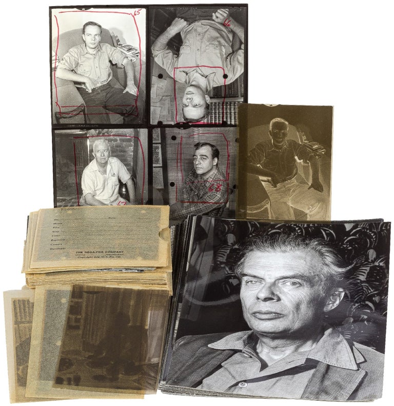 Item #326371 A Collection of Photo Negatives. Aldous Huxley Philip K. Dick, Lawrence Ferlinghetti, Kenneth Patchen, Ray Bradbury, Henry Miller, Louis L’Amour.