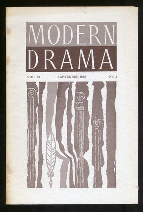 Item #327465 Modern Drama Volume XI Number 2 September 1968