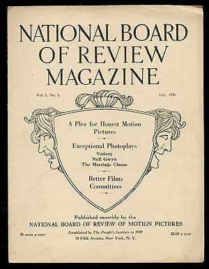 Item #330333 National Board of Review Magazine Volume I Number 3, July 1926