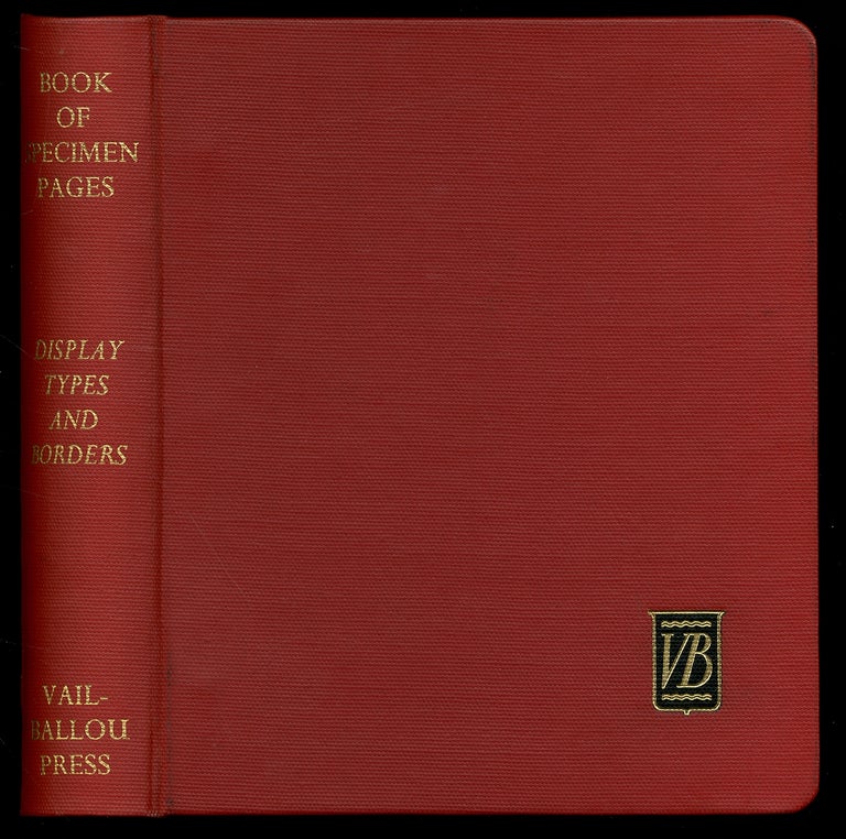 Item #330689 Book of Display Types. The Vail-Ballou Press