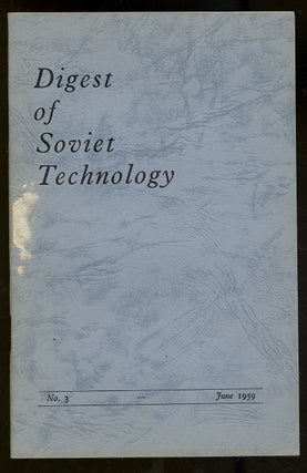Item #330923 Digest of Soviet Technology: June 1959, No. 3