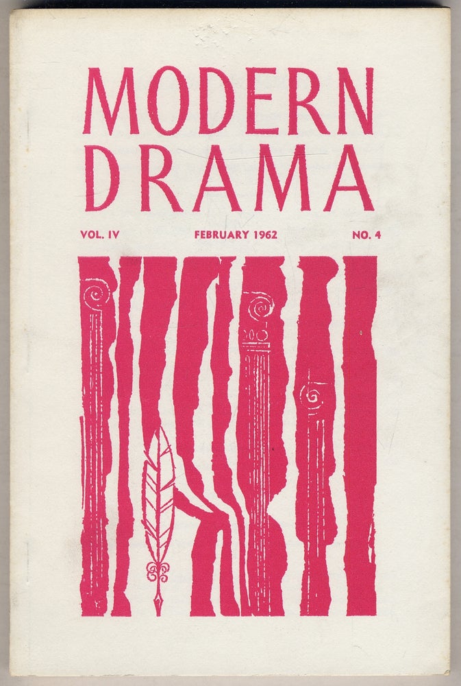 Item #331039 Modern Drama: Volume 4, Number 4, February, 1962