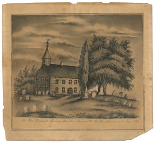 Item #331237 [Original Pencil Drawing]: The Old Tennent Church, Near the Monmouth Battle-Ground...