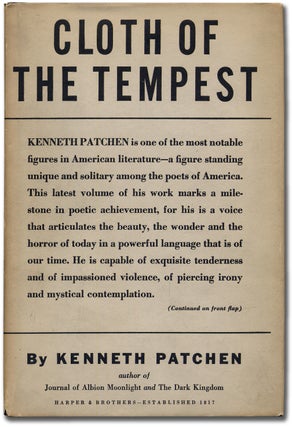 Item #331306 Cloth of the Tempest. Kenneth PATCHEN