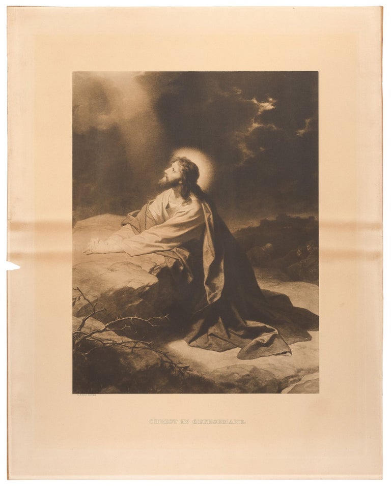 Item #331670 [Gravure Print:] Christ in Gethsemane, circa 1895. Heinrich HOFFMANN.