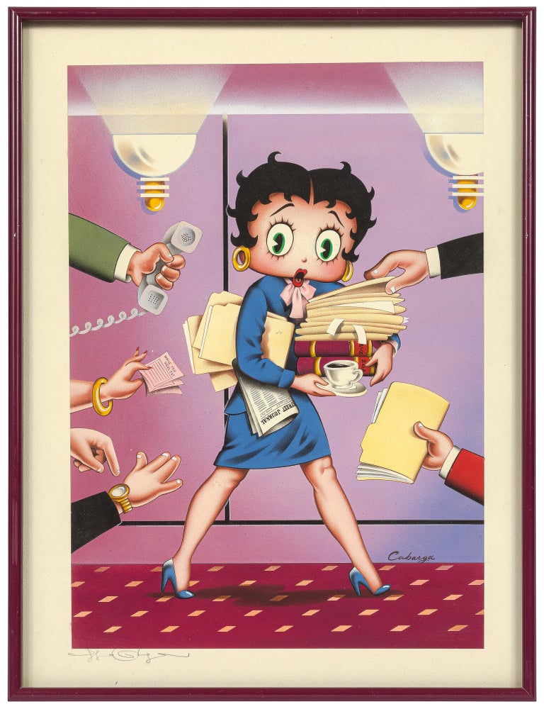 Item #331820 [Print]: "Hard At Work" Betty Boop. Leslie CABARGA.