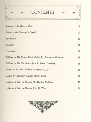 A Record of the Dedication of the Statue of Major General William Francis Bartlett. A Tribute of the Council of Massachusetts. May 27, 1904