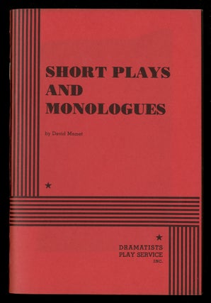 Item #332416 Short Plays and Monologues. David MAMET