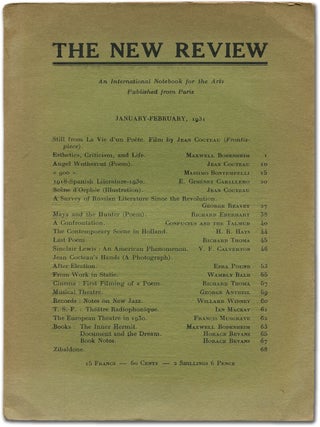 Item #334184 The New Review – Volume 1, Number 1. Jean COCTEAU, Francis Musgrave, Ian Mackay,...