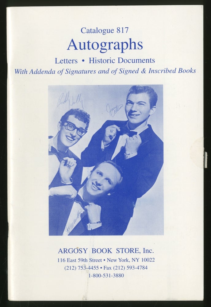 Item #334284 Argosy Book Store: Catalogue 817: Autographs, Letter, Historic Documents