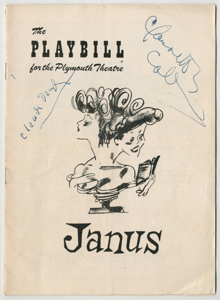 Item #334921 [Playbill]: Janus. Claudette COLBERT, Carolyn GREEN.