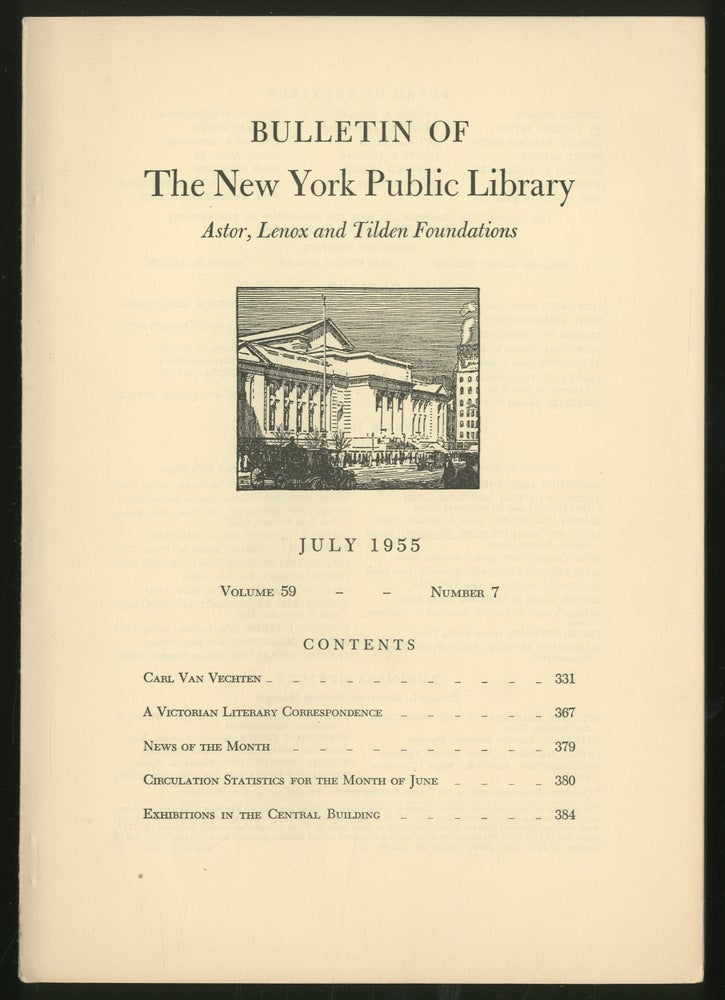 Item #335049 Bulletin Of The New York Public Library: Volume 59 Number 7 July, 1955