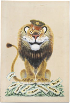 [Original Art]: Six Large Military Themed Animal Paintings